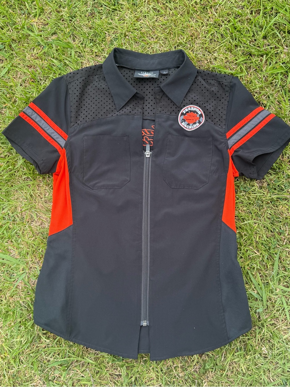 Harley Davidson Ladies Zip Shirt size S